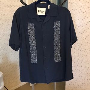 100% Silk shirt/ Embroidered Detail